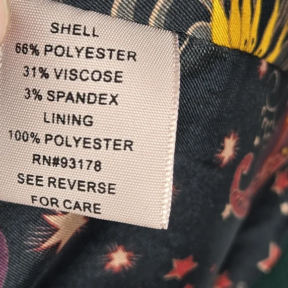 Philosophy Womens Size 6 Green Waffle Knit Celestial Print Lined Blazer Jacket - Picture 11 of 13